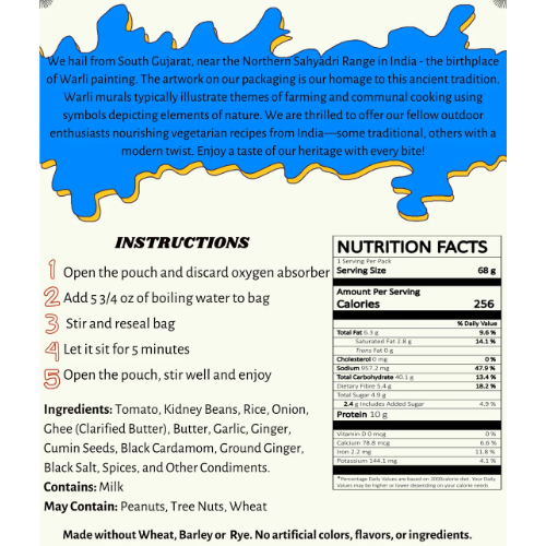 Good Detour Rajma Rice prep instructions and nutrition facts