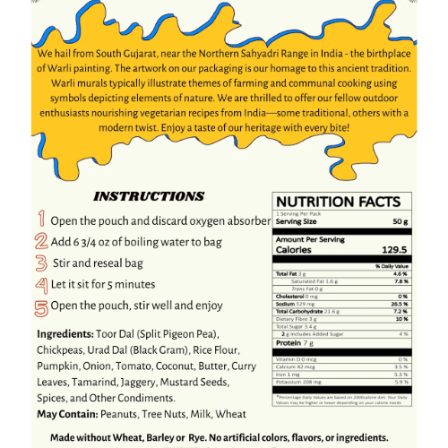 Good Detour Idli Sambar Nutrition and prep instructions 