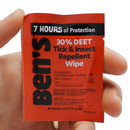 Insect Repellent wipes individually packaged by Ben's